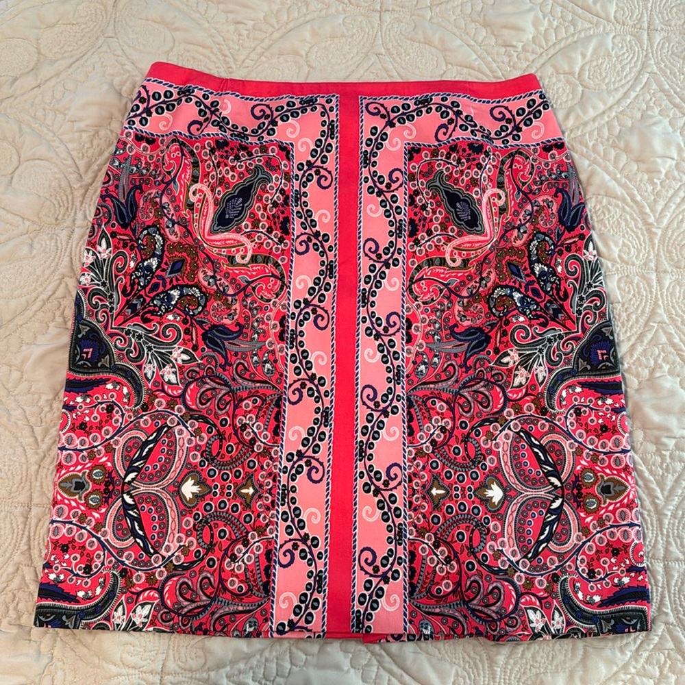 TAHARI Arthur S. Levine Pencil Floral Skirt Women’s size 10 Fully Lined